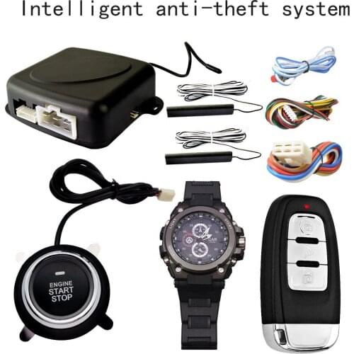 Smart Watch Remote Control Car Keyless Entry Engine Starter Alarm PKE Antitheft Keyless Start System One Key Stop Start Button