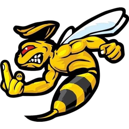 S40863# Various Sizes Funny Self-adhesive Decal Angry Wasp Hornet Car Sticker Waterproof Auto Decors on Bumper Rear Window