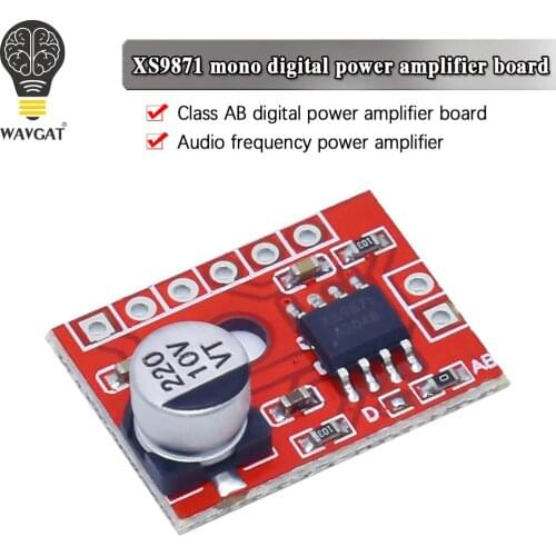 WAVGAT Super Mini Digital Amplifier Board 1* 5W Class D Digital 2.5V To 5.5V Power Amplifier Board Efficient Class AB D Optional