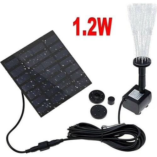 1.2W Solar Powered Water Pump Solar Panel Powered Water Pump Garden Lawn Pool Pond Fish Aquarium Fountain Courtyards Fountain