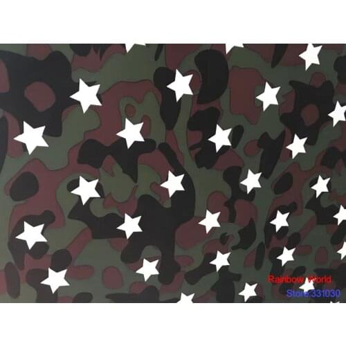 High Quality star pattern Faux PU Leather fabric for DIY sewing sofa table shoes bags bed material(1 yard)