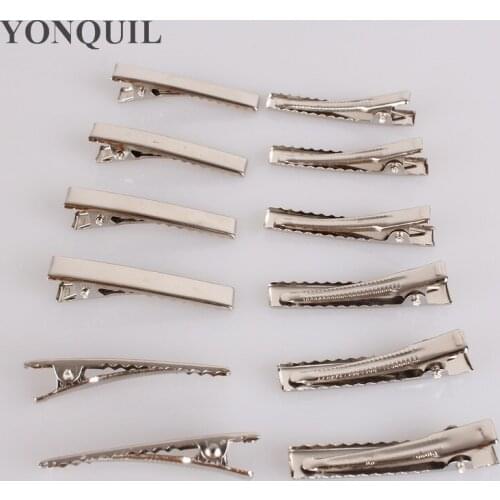 200PCS/LOT 56MM DIY Hair Clips Prong Barrettes Alligator Clips and Brooch Crocodile Hairpins for Women Fascinators Accessories