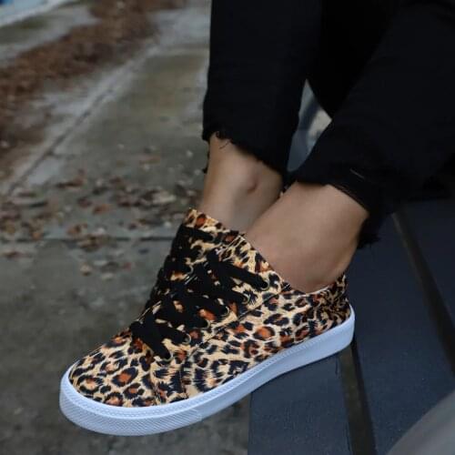 Womens shoes spring Lace Up casual shoes women flats Leopard loafers womens espadrilles Plus size shoes for women rty76wer4