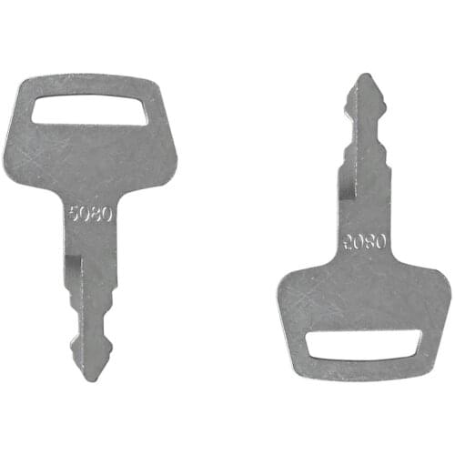 2 PCS Ignition Keys # 5080 069027029 for IHI Mini Excavator Skid Steer Tracked Loader