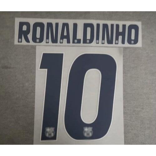 2005 2006 retro Nameset #10 RONALDINHO Nameset Printing Heat Transfare Printing