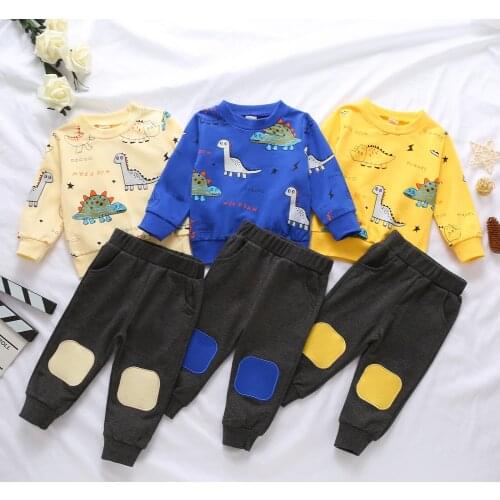 2021 Fashion Kids Clothes Toddler Boys Clothes Sets Sweatshirt+Pants 2Pieces Children Clothing Baby Boys Clothes 1 2 3 4 Years