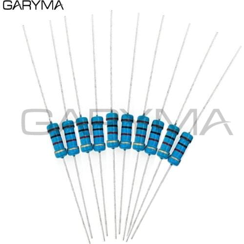 50pcs 0.5W 1/2W Metal Film Resistor 5% 0R-1M 100R 220R 330R 1K 1.5K 2.2K 3.3K 4.7K 10K 22K 47K 100K 220 330 1K5 2K2 3K3 4K7 ohm