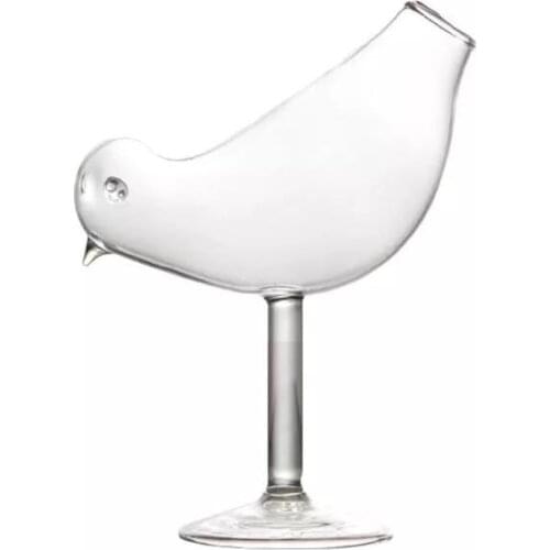 50LB 150Ml Creative Bird Shape Cocktail Goblet Glass Personality Molecular Smoked