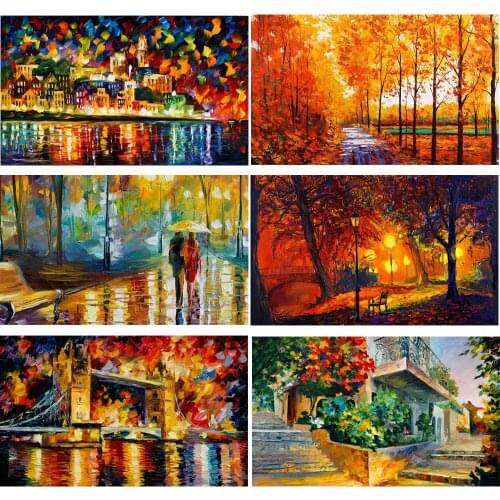5D DIY Diamond Painting Landscape Oil Painting Rhinestone Cross Stitch Home Art Decoration Painting Can Be Customized