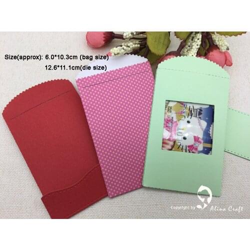 AlinaCraft METAL CUTTING DIES 4pc card bag knife art cutter Scrapbooking PAPER CRAFT album card punch stencils dies