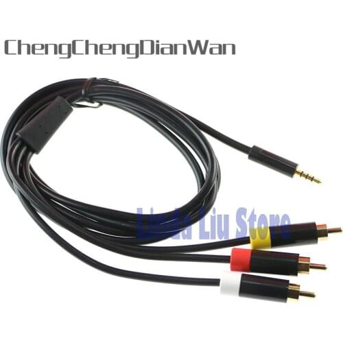 ChengChengDianWan Worldwide 1.5M AV Cable Audio Video Cable Cord for XBOX360 E version Game (Black) 20pcs/lot
