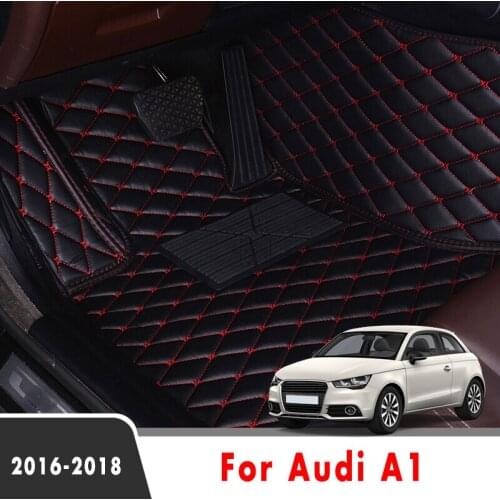 Car Floor Mats For Audi A1 2018 2017 2016 Artificial Leather Car Carpet Custom Auto Foot Pads Automobile Interior Accessories