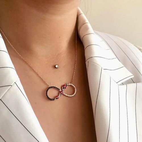 Auspicious Way 925 Sterling Silver Necklace Women Girls Gift Jewelry Accessories Fashion Handmade Elegant Chain