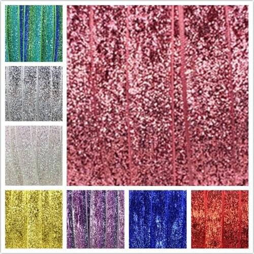 5 yards 6-25mm Glitter Ribbon Wedding Party Decoration Handmade Ribbon Gift Wrapping Hair Bowknot DIY Christmas Ribbon #RoLi