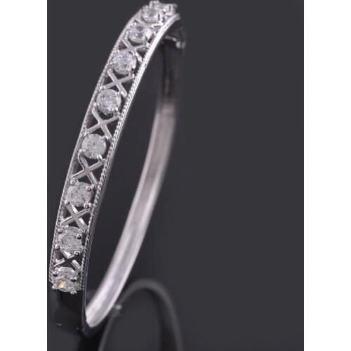 MxGxFam Lead and Nickel Free Charm Bangles Jewellery with Rhinestone