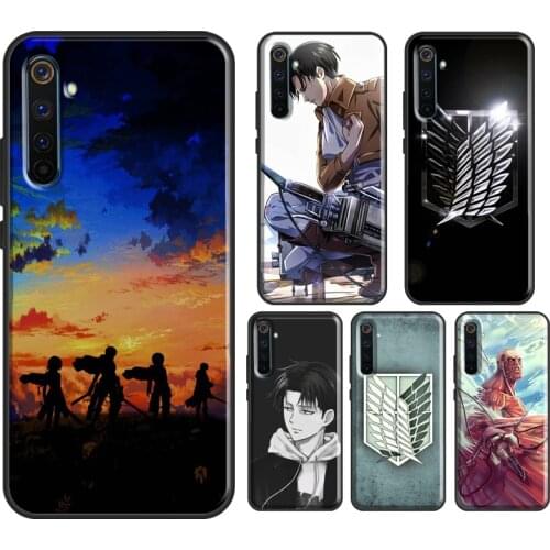 Attack on Titan Eren Mikasa Levi Case For OnePlus 8 Pro 9 Pro 7T 8T Nord Cover For Realme 8 Pro Q3 7 6 Pro C3 C11 C15 C21