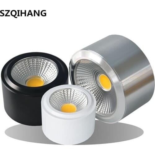 Dimmable LED surface mounted COB downlight COB thin ceiling spot lights backdrop lights without opening round spot lamp