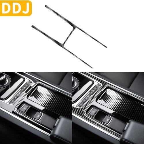 For Jaguar F-PACE XE XF XJS R Sport X761 X760 X260 Accessories Carbon Fiber Center Console Armrest Frame H Trim Interior Sticker