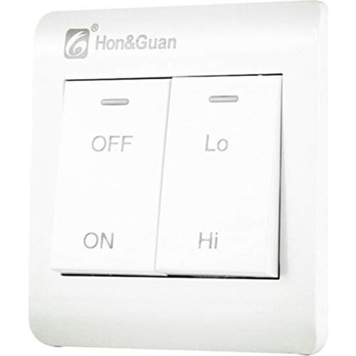 Home Exhaust Fan Wall Dual Speed Switch for Inline Duct Fans High Low Model Controller for Ventilator Air Ventilation Household