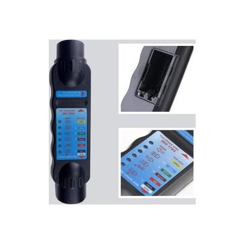 European 7 Pin Trailer Socket Durable 12V Truck Trailer Plug Socket Tester Wiring Circuit Light Test Tool Car Circuit Testing