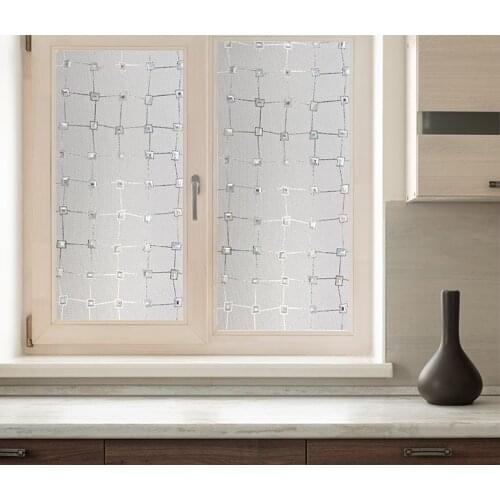 Cotton Color 3D Laser Diamond Top Quality UV Static Cling Decorative Privacy Static Cling Window Film Bedroom Decor 30-90 *300cm