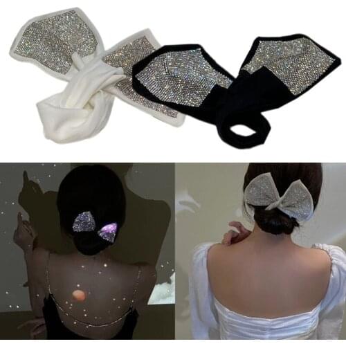 Deft Bun French Twist Hair Tool Hair Bun Maker Rhinestone Solid Color Headbands Fashion Reusable Bun Hairstyle Tool