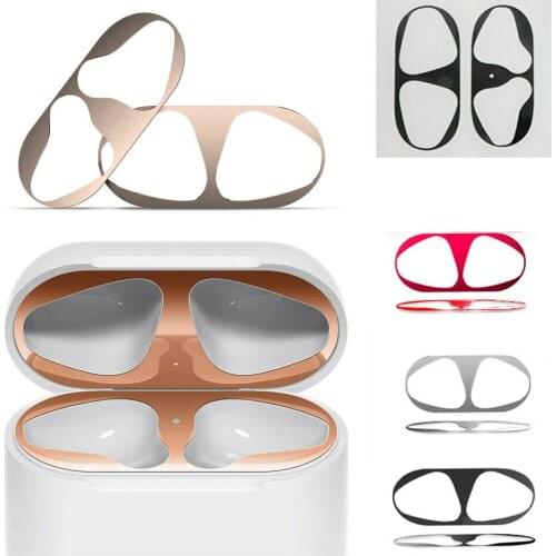 Metal Film Dust Guard For Airpods 1 2 Accessories Metal Dust-proof Protective Sticker For Apple Airpods 2 1 Protective Cover