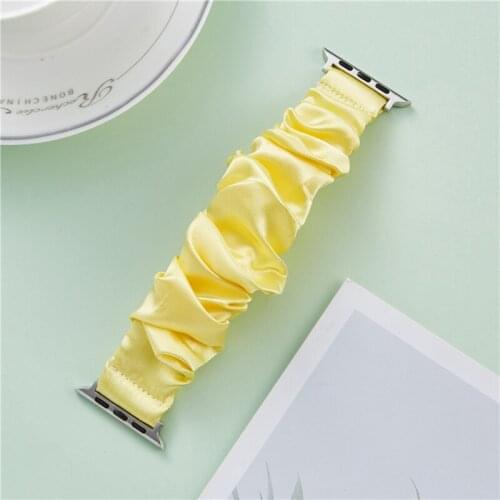 Soft Scrunchie Elastic Straps for Apple Watch Band 44mm 40mm 38mm 42mm Replace Women Bracelet for iwatch 6 SE 5 4 3 Watchbands