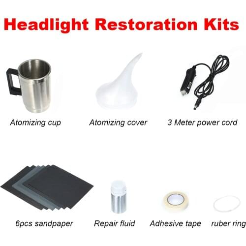Car Polish Headlight Restoration Kits Glass Scratch Repair Headlight Renovation Atomizer Cup
