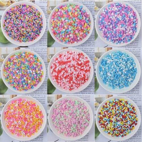 2000PCS Slime Slices Toy Charm Filler for Nails Fruit Slices DIY Supplies Polymer Clear Clay Sprinkles Putty Nail Art Craft Toys