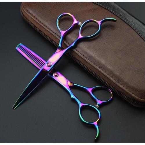 Custom logo name 6" left-hand Scissor Cutting Thinning Hair Cutting thinning Hairdressing Style Professional barber salon Tool
