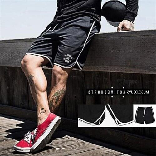 New Fashion Brand Gym Mens Fashion Breathable Male Casual Shorts Comfortable Plus Size Fitness Bodybuilding Mesh Sports Shorts