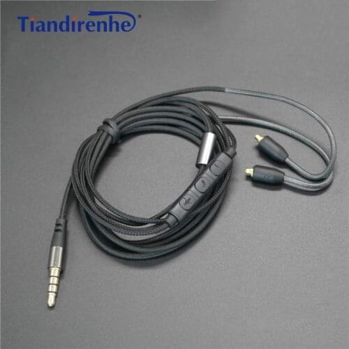 Upgrade MMCX Cable with Mic for Shure SE215 SE535 SE846 SE425 Earphone Headset Line Headphone Wire for iPhone Android IOS