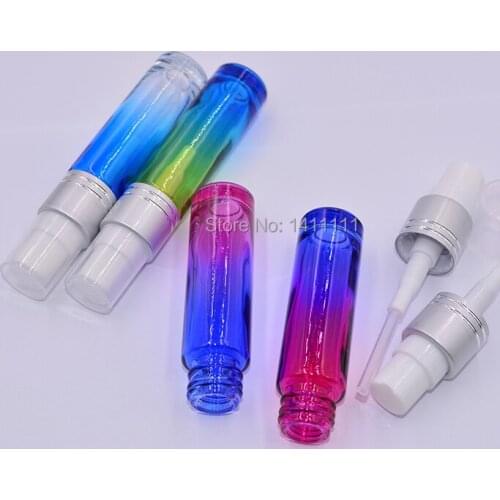 Wholesale 1000pcs/lot Thick Colorful 10ml 1/3oz Refillable Empty Atomizers Perfume Bottles Aftershave Liquid Bottle Silver Cap