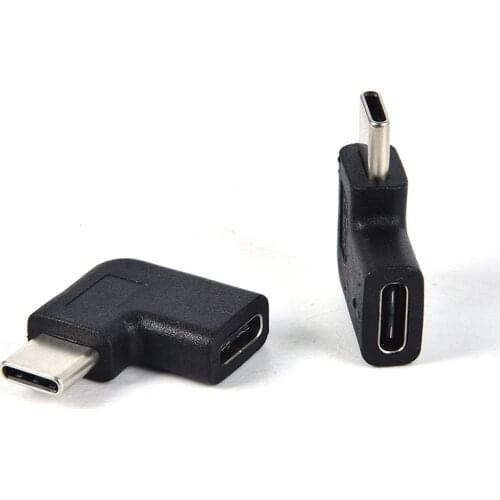 90 Degree Right Angle USB 3.1 Type C Male to Female USB-C Converter Adapter for Smart Phone