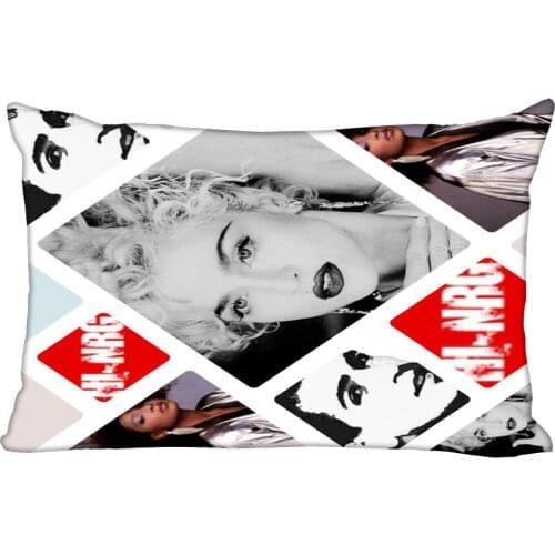 Hot Madonna Printed Satin Pillowcases Two sides Standard Silk Soft Rectangle zipper pillowcover More size Custom LOGO