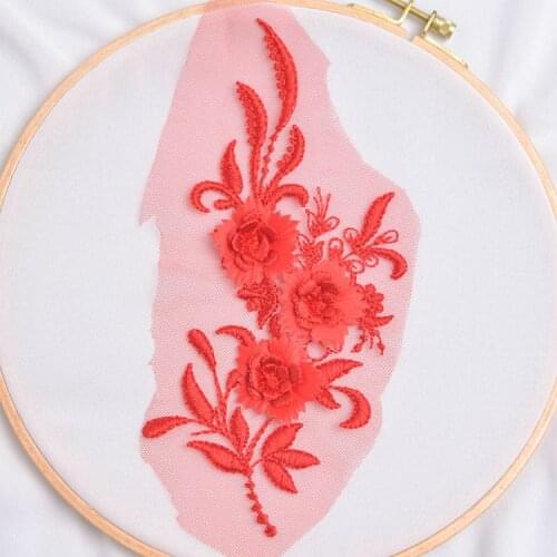 Multicolor Three-dimensional Embroidery flower Wedding Dress Patch Hand-made Diy Material Stage Performance Decoration Accessori