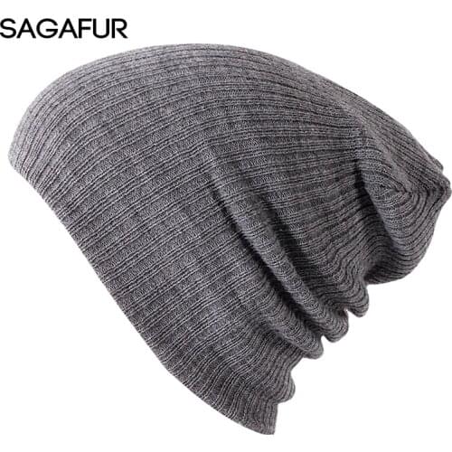 Soft Knitted Hat Female Men Cap Womens Cotton Beanies For Girl Winter 2019 New Plain Hats Female Solid Bonnet Autumn Skullies