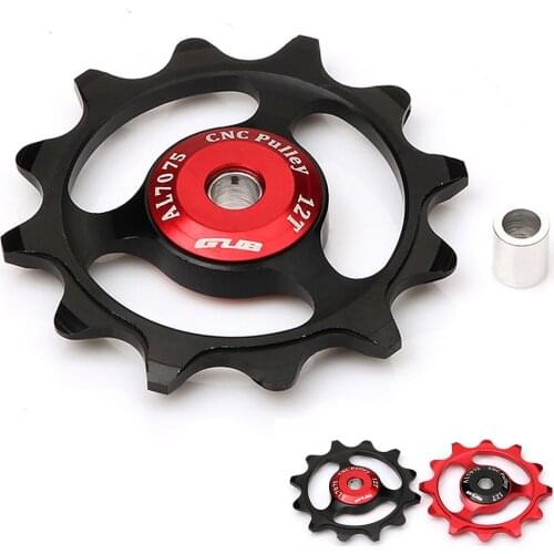 GUB 1pcs MTB Road Bike Road Bicycle 12T Rear Derailleur Pulley Wheel Roller Bicycle Derailleur Bearing Jockey Wheel Parts