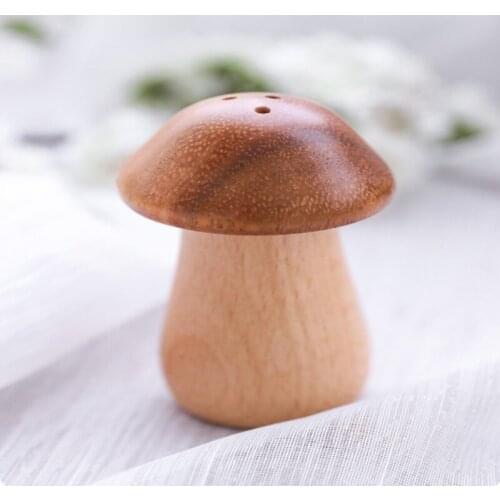 Cute mushroom simple toothpick box wooden toothpick holder toothpick storage box dispenser household toothpick jar Accessories