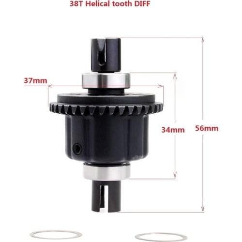 SURPASS HOBBY 38T Steel Front Rear Differential for 1/8 Kyosho Thunder Tiger RC Car Buggy Truck Truggy SCT DF- Models 6737
