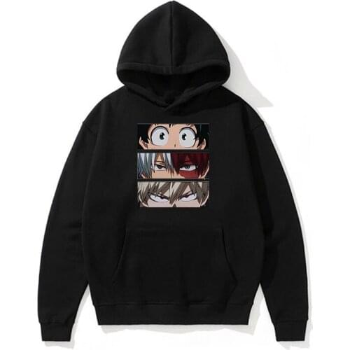 Japanese Anime My Hero Academia Mens Oversized Hoodie Fall Casual Hooded Hoodie Fashion Hoodie Hip Hop Streetwear