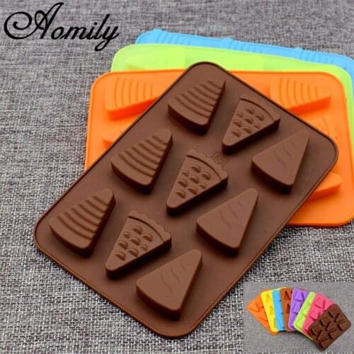 Aomily Triangle Watermelon Cheese Shaped 3D Silicon Chocolate Jelly Candy Cake Bakeware Mold DIY Pastry Bar Ice Block Soap Mould