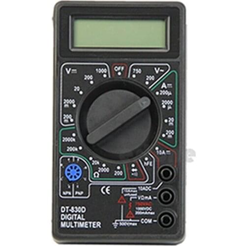 1pc Digital Multimeter with Buzzer Voltage Ampere Meter Test Probe DC AC LCD Nice