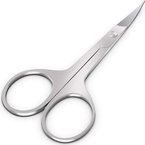 Hot Sale Eyebrow Scissors Curved Blade Professional Stainless Steel Manicure Precision Trimmer Eyebrow Eyelash Hair Remover Tool
