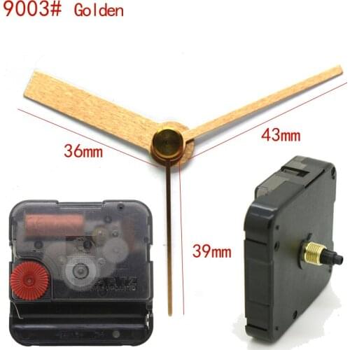 12888 6mm screw length movement Sweep With 9003# Golden Clock Hand Clock Accessory Quartz Movement Plastic DIY Clock Kits