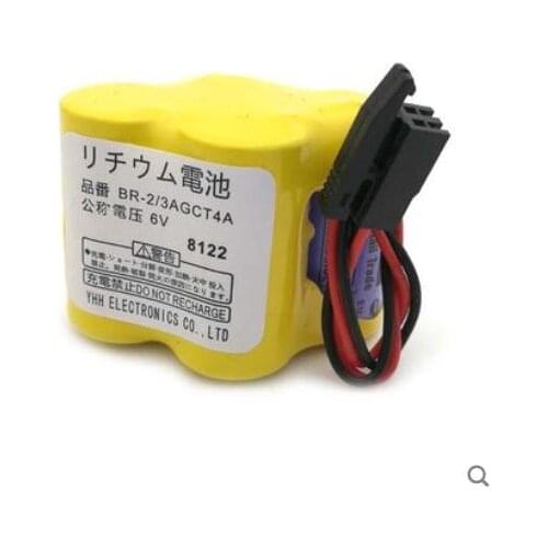 20pack HOT NEW BR-2/3AGCT4A 6 v battery PLC BR-2/3AGCT4A lithium-ion batteries Black belt hook plug