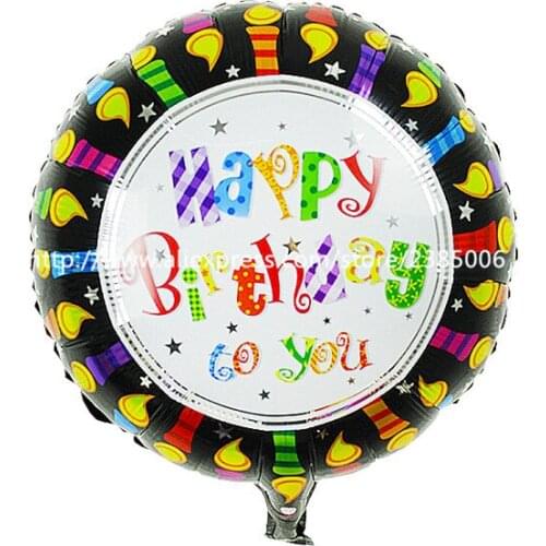 25pcs/lot 45*45cm Birthday Cake Foil Balloons Happy Birthday Party Decorations Baby Showers Air Balloon Classic Kids Toys
