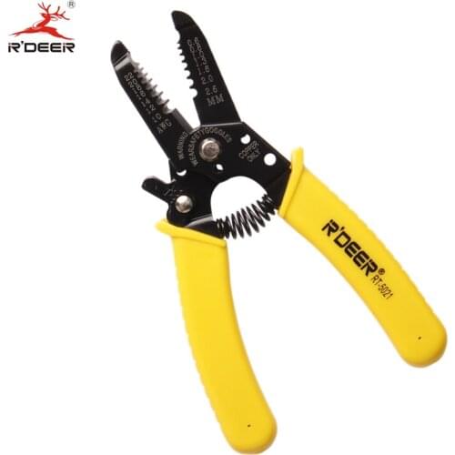 RDEER Wire Stripper AWG Single Wire Sizes 10/12/14/16/18/20/22 Cutting Edge Cable Automatic Wire Stripper Hand Tools