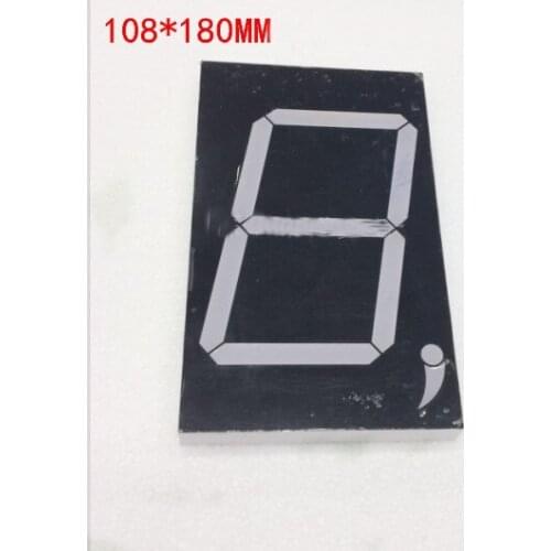 Free Ship 10pc Common anode 5inch digital tube 1 bit digital tube display Red digital led tube With semicolon